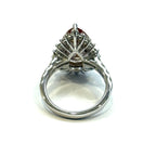 18KWG Lab Grown Pear Shape Pink Diamond Ring