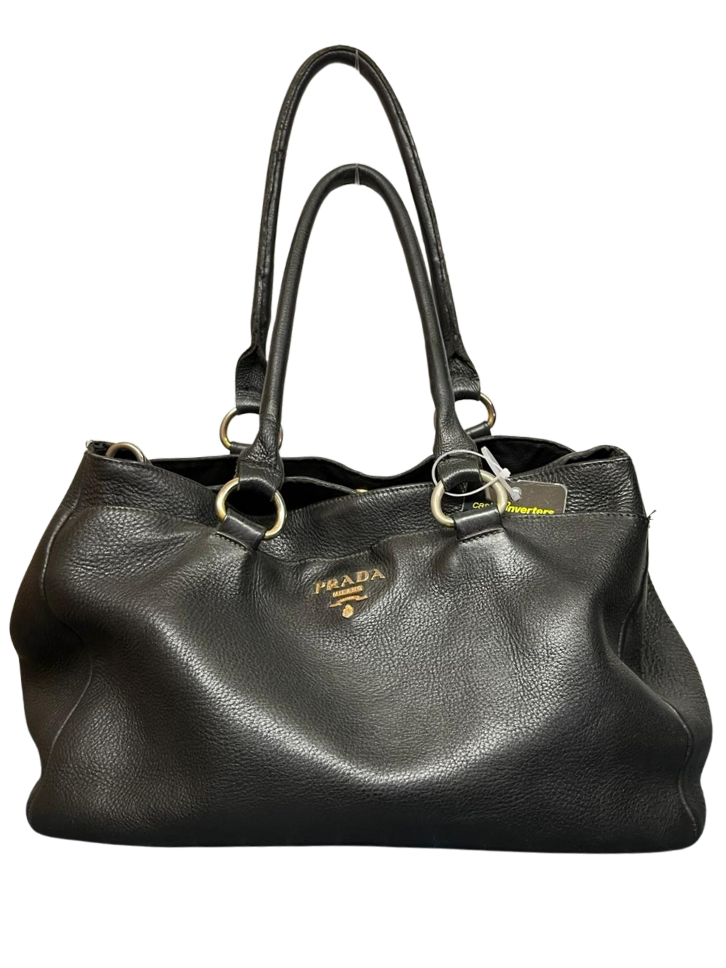 Prada Vitello Daino Tote Bag Black