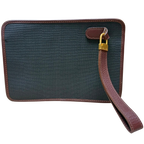 Dunhill Canvas And Leather Clutch Bag