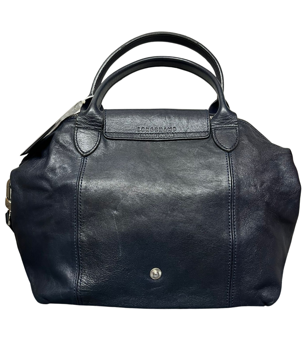 Longchamp Le Pliage Cuir Leather Top Handle Bag