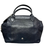 Longchamp Le Pliage Cuir Leather Top Handle Bag