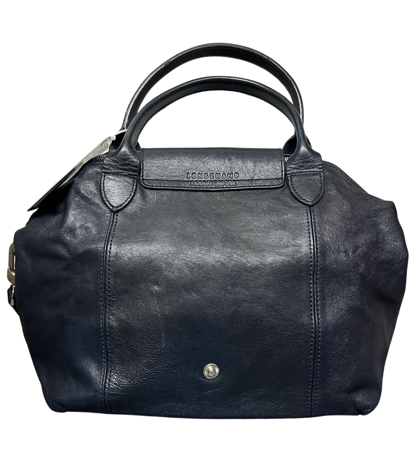 Longchamp Le Pliage Cuir Leather Top Handle Bag
