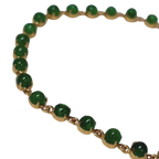 K18 YG Bracelet 29 Cabochon Cut Emeralds 4.46carats 3.29G 17.5CM