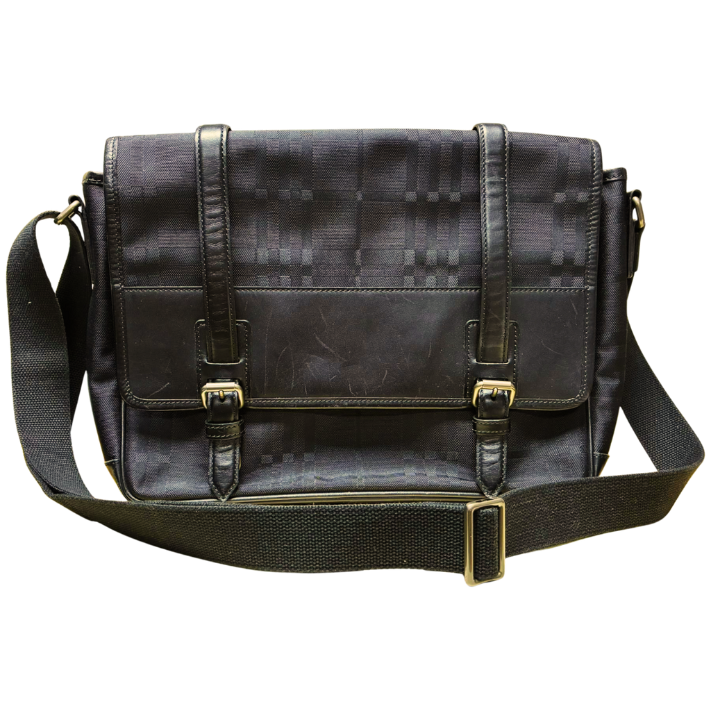 Burberry Plaid Nylon Messenger Bag