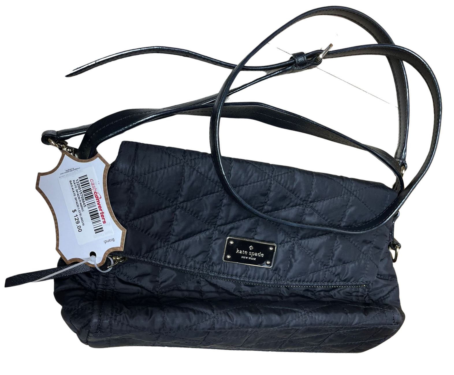Kate Spade Wilson Road Quilted Miri Black Nylon Cross Body Bag