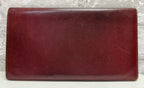 CARTIER Bordeaux Leather Bifold Long Wallet Purse Card Case