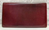 CARTIER Bordeaux Leather Bifold Long Wallet Purse Card Case