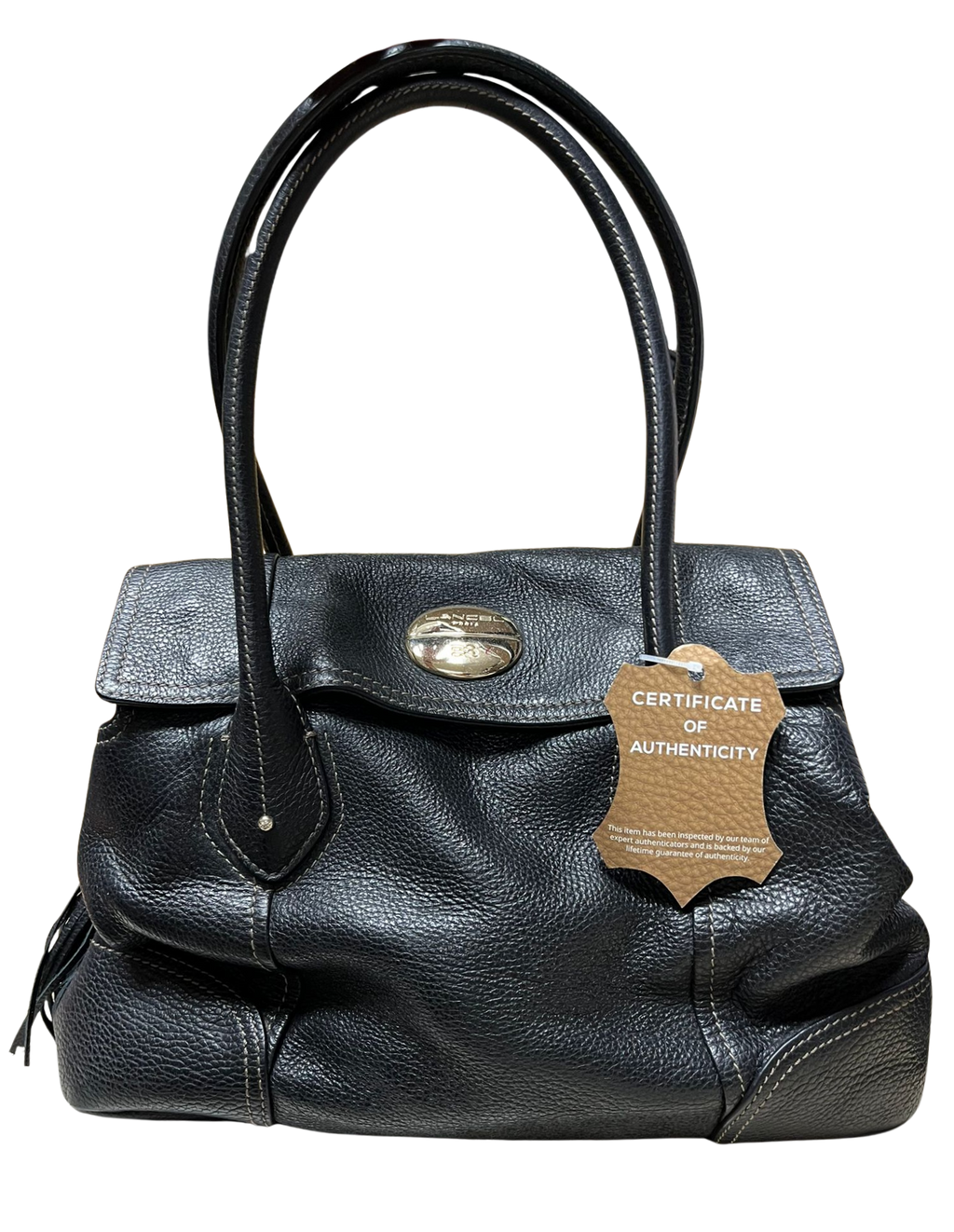 Lancel Paris Black Leather Handbag