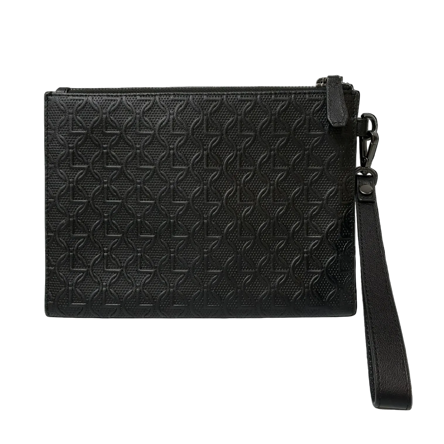 Goldlion Monogram Embossed Wristlet Pouch Clutch Bag Secondary image