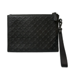Goldlion Monogram Embossed Wristlet Pouch Clutch Bag
