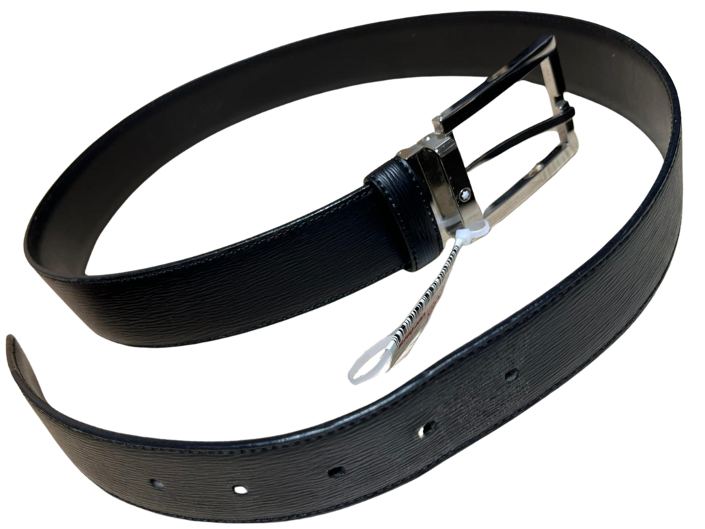 Montblanc Black Westside Leather Belt 35mm MB114435