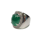 750WG Emerald 9.61cts Diamond Ring W/Cert