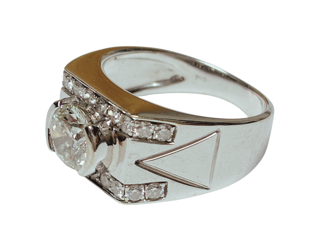 750WG Diamond Mens Ring 7.2GM