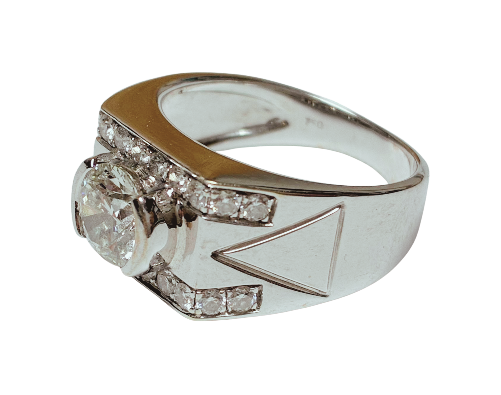 750WG Diamond Mens Ring 7.2GM