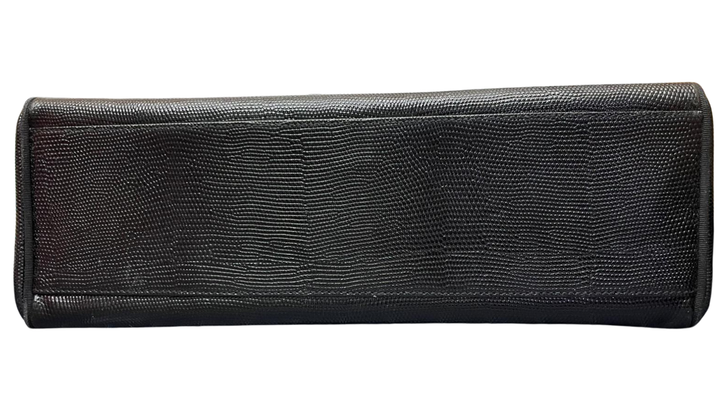 Salvatore Ferragamo Vara Bow Top Handle Tote Bag Black Leather.