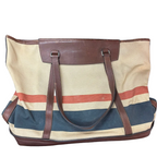 Coach M1176 70649 Bleecker Heritage Striped Canvas City Tote