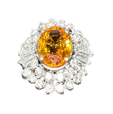 750WG YS1 D28 TD6 6.9G Yellow Sapphire And Diamond Ring