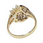 850YG Diamond Cluster Cocktail Ring 6.7GM