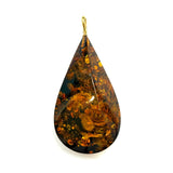 18KYG Amber Pendant