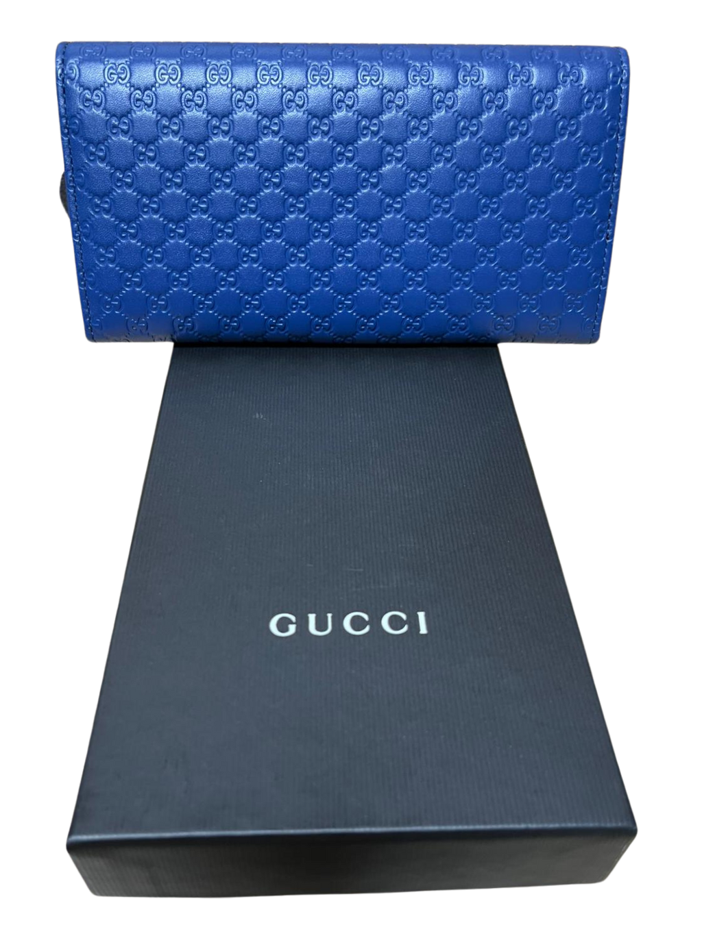 Gucci 449396 BMJ1G 4231 Long Wallet Blue