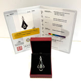 18KWG Natural Tsavorites (Garnet), Onyx & Diamond Pendant