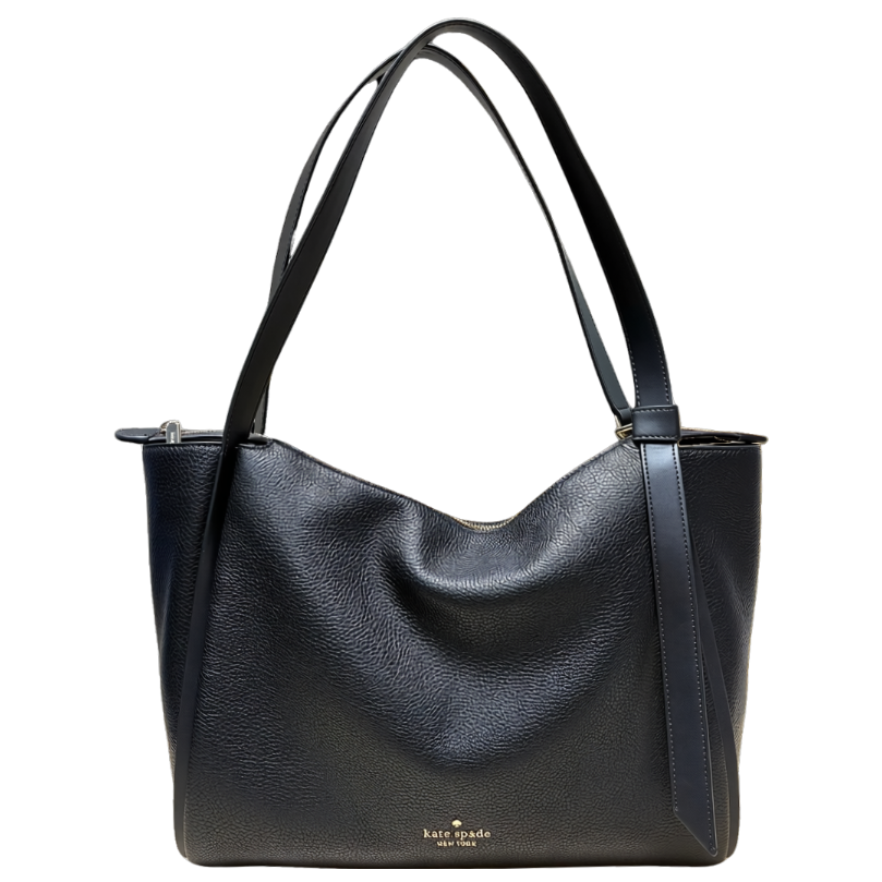 Kate Spade Knott Large Tote Bag Black Pebbled Leather