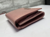 Miu Miu Pink Matelasse Leather Trifold Wallet