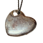 Tiffany And Co Heart Pendant Necklace Sterling Silver 12.3GM