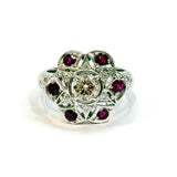 750WG Rubies & Diamond Ring