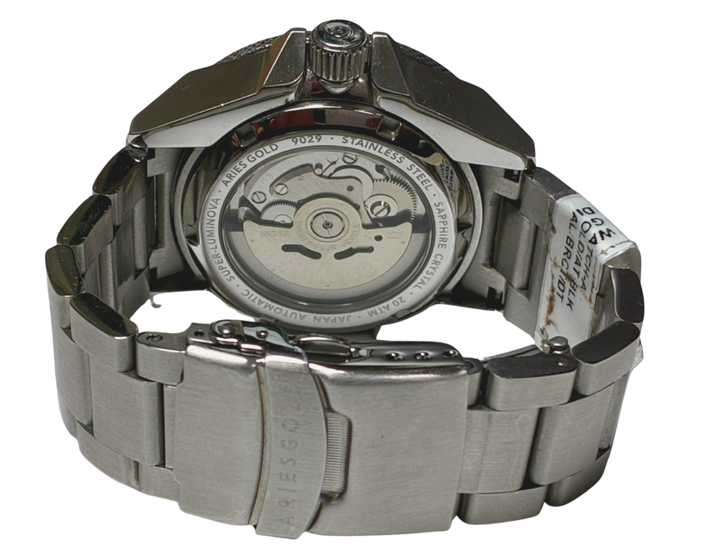 Aries Gold G 9029 Dreadnought Silver Mens Watch Japan Automatic