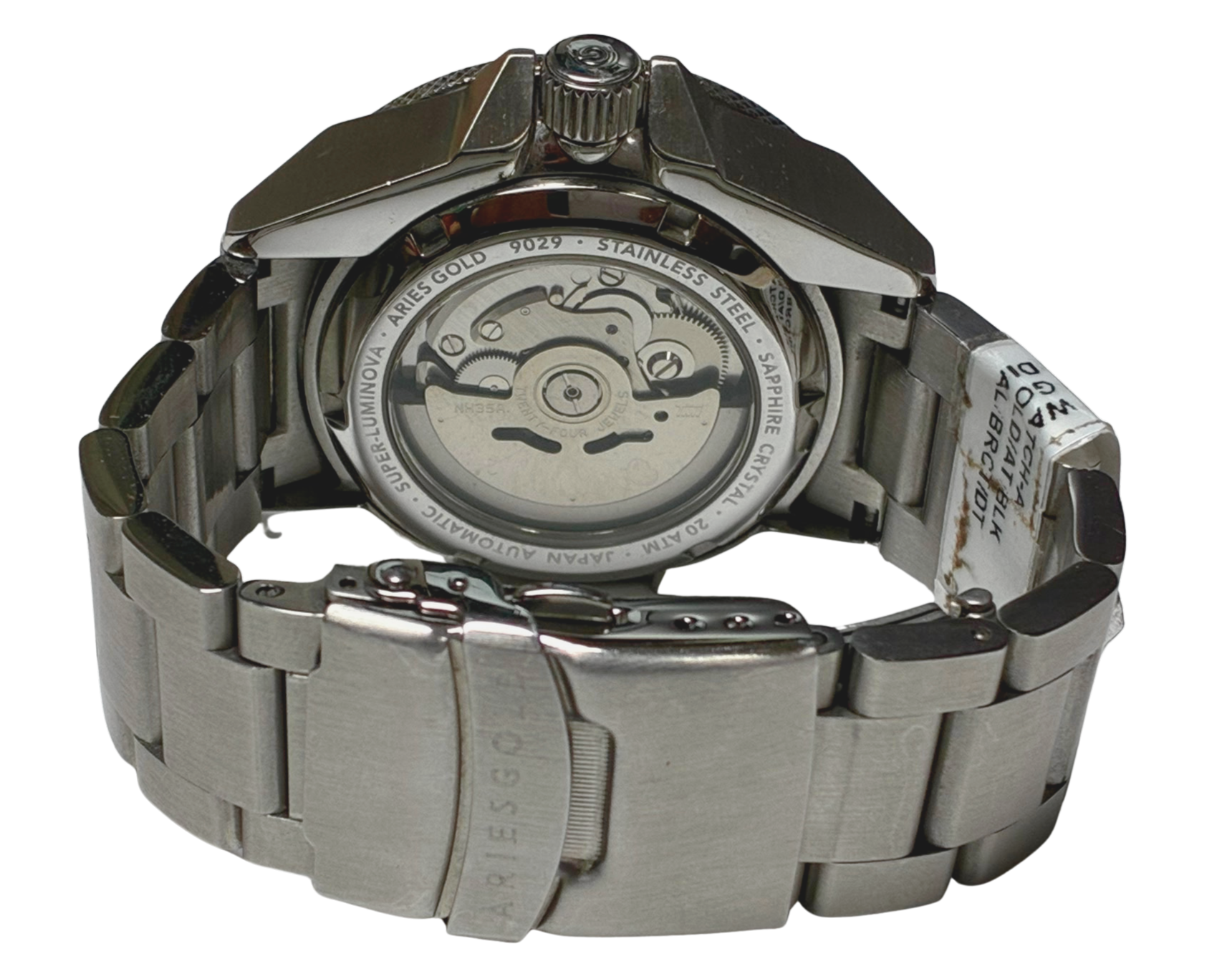 Aries Gold G 9029 Dreadnought Silver Mens Watch Japan Automatic