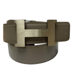 Hermes Constance Reversible Belt Etoupe Epsom Leather Brushed Palladium Hardware