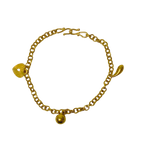 916YG Link Bracelet With Dangling Charms 7.1GM
