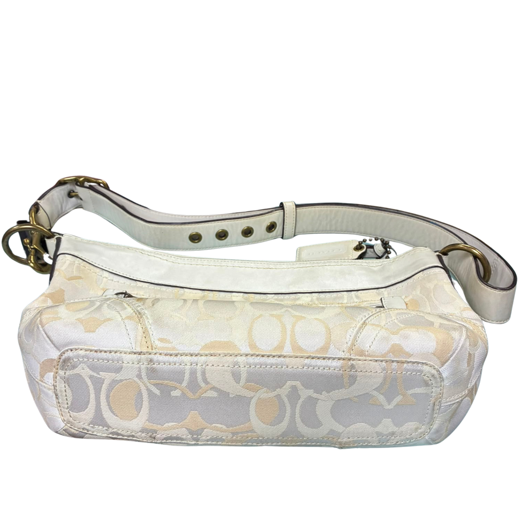 Coach F10379 Signature C Canvas And Leather Shoulder Bag