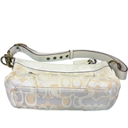 Coach F10379 Signature C Canvas And Leather Shoulder Bag