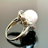 750WG South Sea Pearl & Diamond Ring