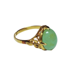 Chinese Green Jade Cabochon Ring 4.8GM