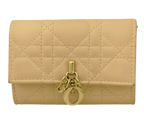 Dior My Dior Glycine Wallet Powder Pink Cannage Lambskin With D I O R Charms