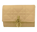 Dior My Dior Glycine Wallet Powder Pink Cannage Lambskin With D I O R Charms