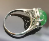 PT900 Jade with Diamond Ring