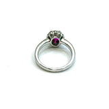 PT900 Unheated Natural Ruby & Diamond Ring