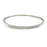 Gold Heart 750WG Diamond Bangle