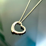 Tiffany & Co, ELSA PERETTI OPEN HEART 925 Silver Necklace