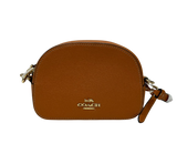 Coach Mini Serena Crossbody Bag In Crossgrain Leather Orange