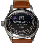 Naviforce NF9229 Sport Watch Men Leather Band Waterproof Quartz Analog Wristwatch