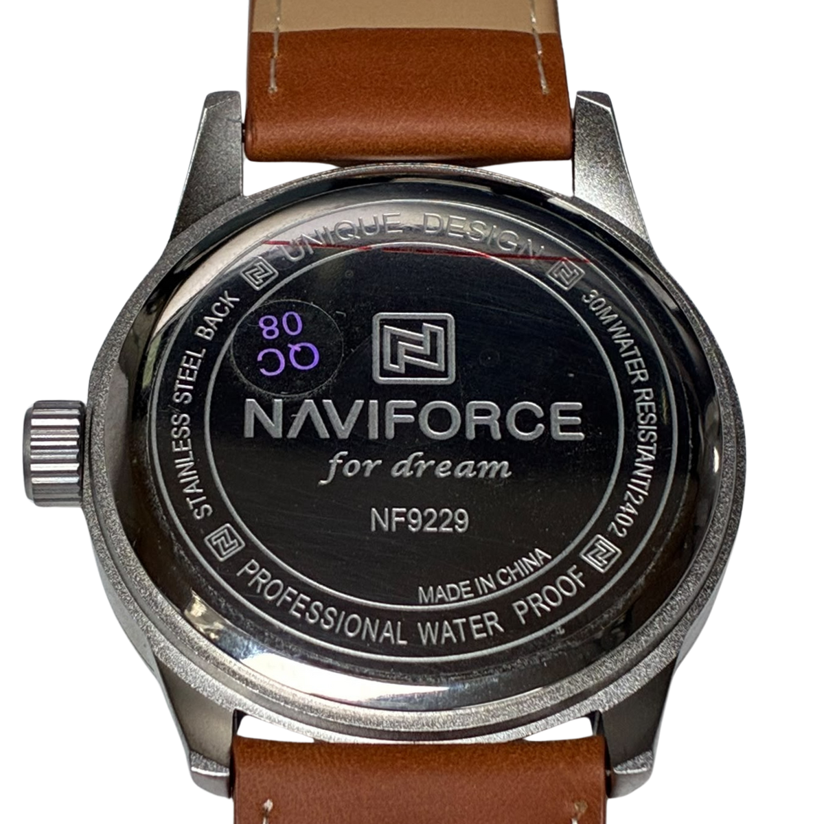 Naviforce NF9229 Sport Watch Men Leather Band Waterproof Quartz Analog Wristwatch