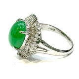 PT900 Jadeite & Diamond Ring