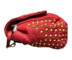 MCM 2way Leather Flapbag Red Studs