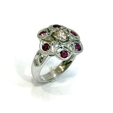 750WG Rubies & Diamond Ring