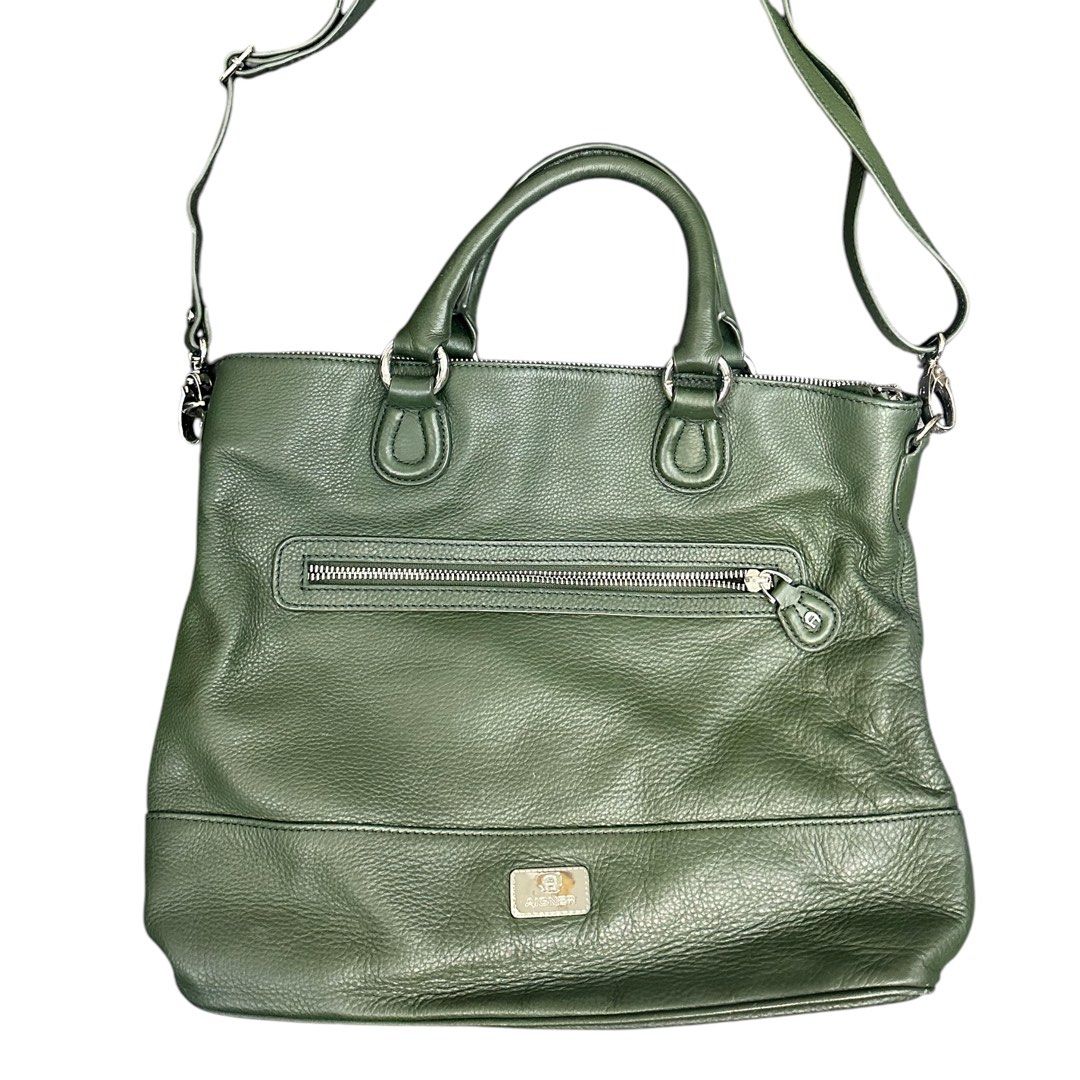 Aigner Leather Sling Bag, Green